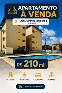 Apartamento com 2 Quartos à venda, 55m² no Jardim Eldorado, São Luís