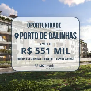 Apartamento com 2 Quartos à venda, 51m² no Porto de Galinhas, Ipojuca