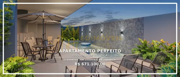 Apartamento com 2 Quartos à venda, 56m² no Coqueiral de Itaparica, Vila Velha