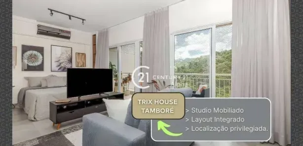 Apartamento com 1 Quarto para alugar, 50m² no Tamboré, Santana de Parnaíba