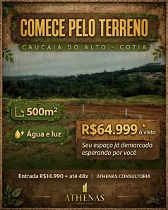 Lote/Terreno à venda, 500m² no Jardim São Luiz (Caucaia do Alto), Cotia