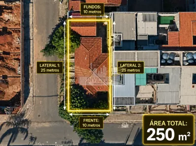 Lote/Terreno à venda, 250m² no Vila Scarpelli, Santo André