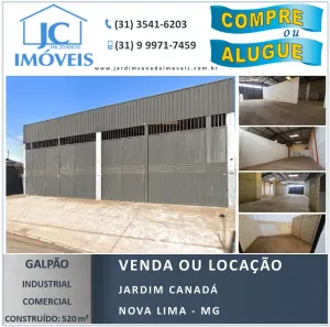 Galpão/Depósito/Armazém à venda, 520m² no Jardim Canadá, Nova Lima