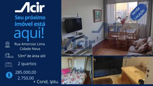 Apartamento com 2 Quartos para venda ou aluguel, 52m² no Cidade Nova, Rio de Janeiro