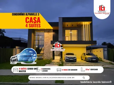 Casa de Condomínio com 4 Quartos à venda, 371m² no Ponta Negra, Manaus