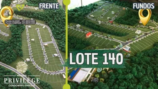 Lote/Terreno à venda, 489m² no Ponta Aguda, Blumenau