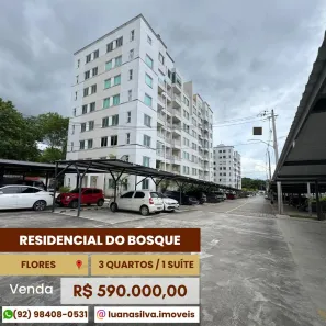 Apartamento com 3 Quartos à venda, 68m² no Flores, Manaus