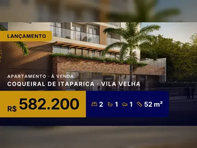 Apartamento com 2 Quartos à venda, 52m² no Coqueiral de Itaparica, Vila Velha