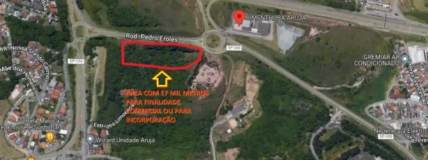 Lote/Terreno à venda, 17000m² no Caputera, Arujá