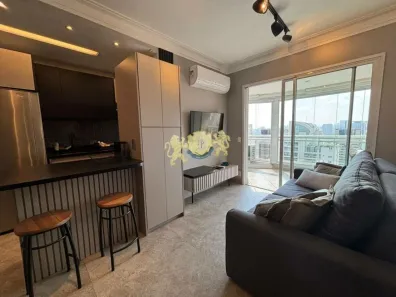 Apartamento com 1 Quarto para alugar, 55m² no Cidade Monções, São Paulo