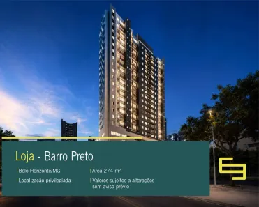 Ponto Comercial à venda, 274m² no Barro Preto, Belo Horizonte