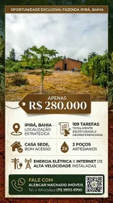 Fazenda/Sítio à venda, 109000000m² no , Ipirá