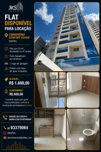 Flat com 1 Quarto para alugar, 25m² no Setor Central, Goiânia