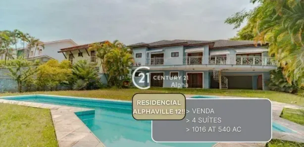 Casa de Condomínio com 4 Quartos à venda, 540m² no Alphaville, Santana de Parnaíba