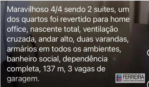 Apartamento com 4 Quartos à venda, 137m² no Caminho das Árvores, Salvador