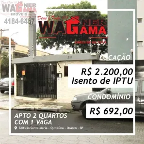 Apartamento com 2 Quartos para alugar, 61m² no Quitaúna, Osasco