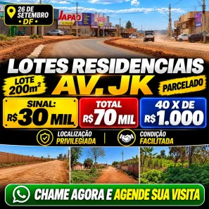 Lote/Terreno à venda, 200m² no Setor Habitacional Vicente Pires, Brasília