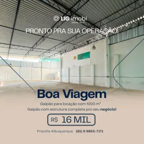 Galpão/Depósito/Armazém para alugar, 1000m² no Boa Viagem, Recife