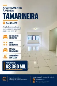 Apartamento com 2 Quartos à venda, 80m² no Tamarineira, Recife