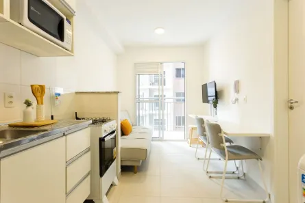 Apartamento com 1 Quarto para alugar, 28m² no Jardim Caravelas, São Paulo