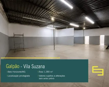 Galpão/Depósito/Armazém para alugar, 1280m² no Maria Virgínia, Belo Horizonte