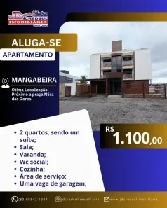 Apartamento com 2 Quartos para alugar, 62m² no Mangabeira, João Pessoa