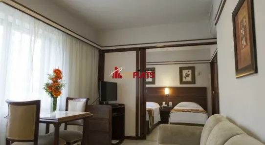 Flat com 1 Quarto para alugar, 33m² no Cidade Monções, São Paulo