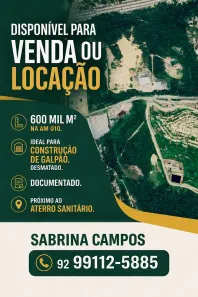 Lote/Terreno para alugar, 600000m² no Centro, Manaus