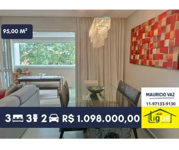Apartamento com 3 Quartos à venda, 95m² no Vila Gomes, São Paulo
