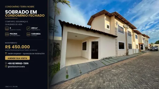 Casa de Condomínio com 2 Quartos à venda, 150m² no Jardim Mont Serrat, Aparecida de Goiânia