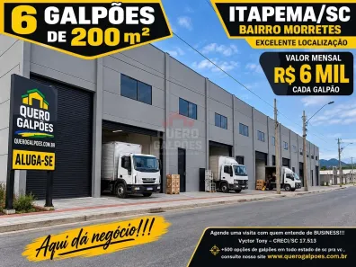 Galpão/Depósito/Armazém para alugar, 200m² no Andorinha, Itapema