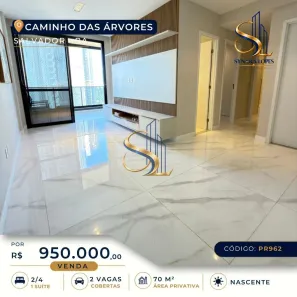 Apartamento com 2 Quartos à venda, 70m² no Caminho das Árvores, Salvador
