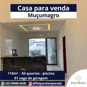 Casa com 3 Quartos à venda, 110m² no Muçumagro, João Pessoa