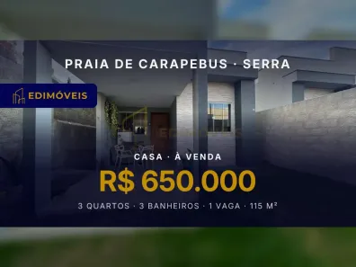 Casa com 3 Quartos à venda, 115m² no Praia de Carapebus, Serra