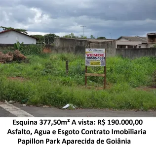 Lote/Terreno à venda, 377m² no Papillon Park, Aparecida de Goiânia