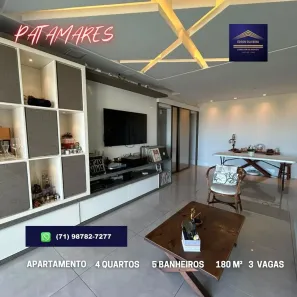 Apartamento com 4 Quartos à venda, 180m² no Patamares, Salvador
