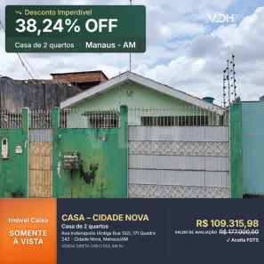 Casa com 2 Quartos à venda, 36m² no Nova Cidade, Manaus