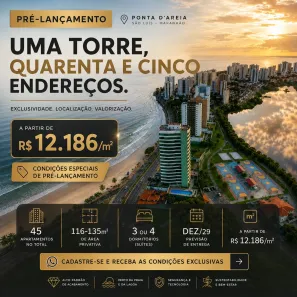 Apartamento com 3 Quartos à venda, 116m² no Ponta D'Areia, São Luís