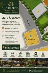 Lote/Terreno à venda, 523m² no Jardins Amsterdã, Goiânia