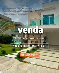 Casa de Condomínio com 4 Quartos à venda, 218m² no Parque do Jiqui, Parnamirim