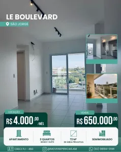 Apartamento com 2 Quartos para venda ou aluguel, 72m² no Dom Pedro I, Manaus