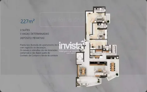 Apartamento com 3 Quartos à venda, 227m² no Ponta da Praia, Santos