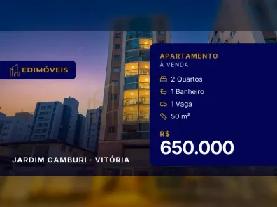 Apartamento com 2 Quartos à venda, 50m² no Jardim Camburi, Vitória