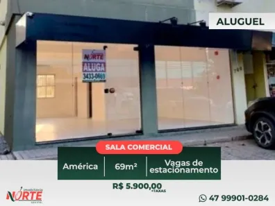 Sala Comercial para alugar, 69m² no América, Joinville