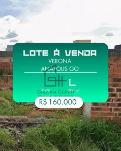 Lote/Terreno à venda, 200m² no Loteamento Residencial Verona, Anápolis