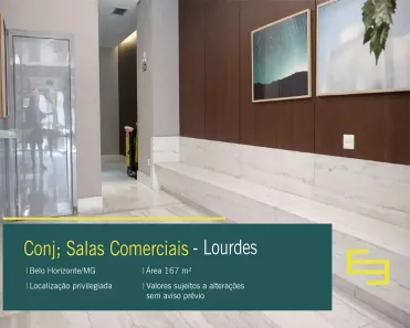 Sala Comercial à venda, 167m² no Lourdes, Belo Horizonte