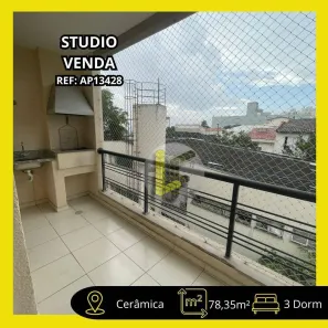 Apartamento com 3 Quartos à venda, 78m² no Cerâmica, São Caetano do Sul