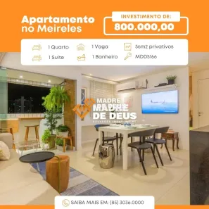 Apartamento com 1 Quarto à venda, 56m² no Meireles, Fortaleza