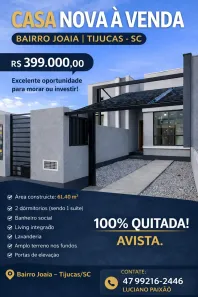 Casa com 2 Quartos à venda, 61m² no Joáia, Tijucas