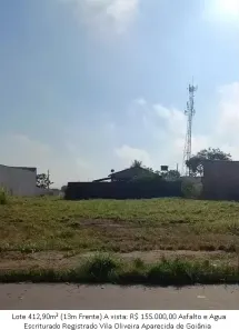 Lote/Terreno à venda, 412m² no Vila Oliveira, Aparecida de Goiânia